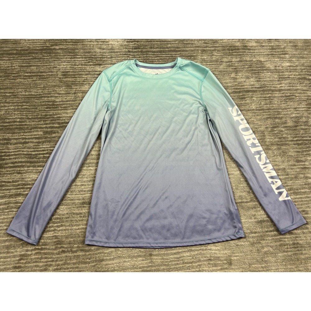 Worldwide Sportsman Shirt Mens Small Blue‎ Longsleeve Polyester
